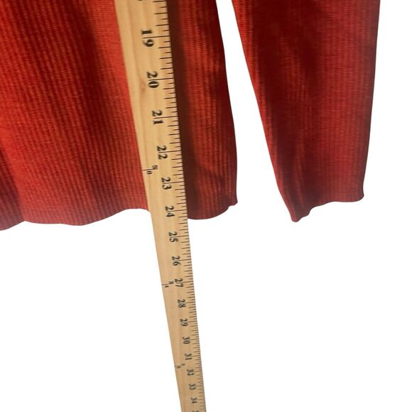 Banana Republic Medium Rust Orange 100% Merino Wool Ribbed Turtle Neck Sweater - Picture 7 of 7